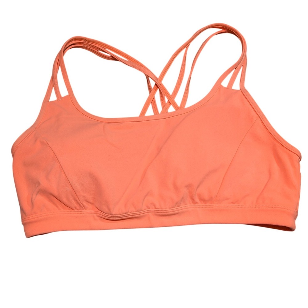 Athleta Womens Coral Multi Strap Lattice Back Sports Bra 591284-03 Medium